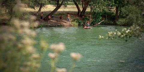 Kelkit Çayında Yüzen Çocuklar Tepekışla